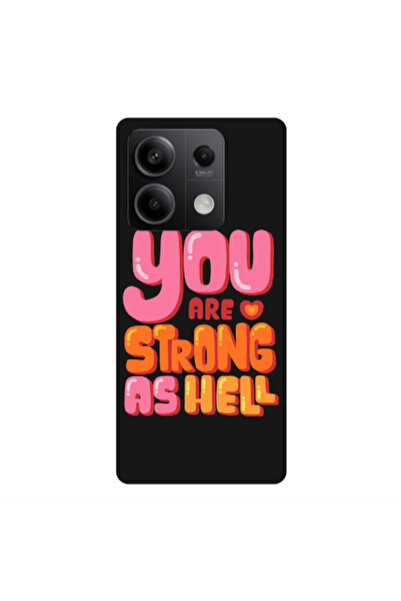 Other Xiaomi Redmi Note 13Pro 5G You are Love Strong Black Colored Silicone T...