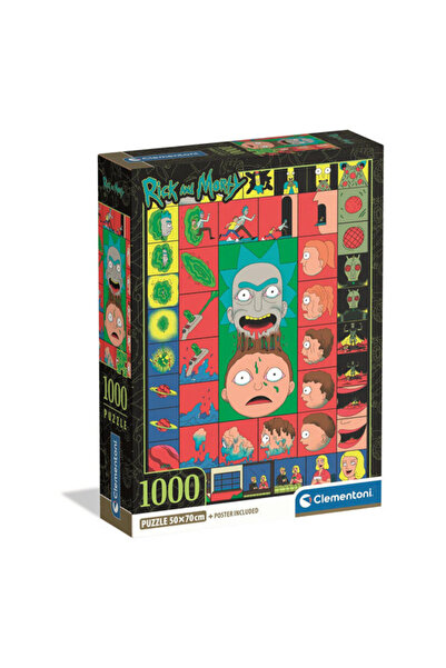 CLEMENTONI Panouri Portal Rick si Morty puzzle compact de 1000 piese