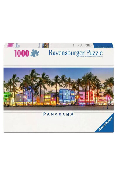 RAVENSBURGER Puzzle panoramă 1000 piese - Lumini de noapte Ocean drive (12001...
