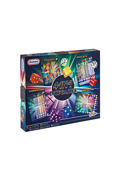 GRAFİX Jocuri cu zaruri, Grafix, 4 in 1, Multicolor