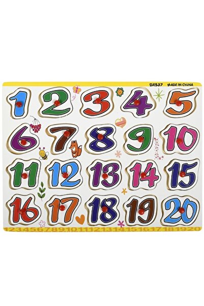 MC Micostore Puzzle lemn educativ - Invata Numere 1-20, 20 piese, 3+ ani, CNX...