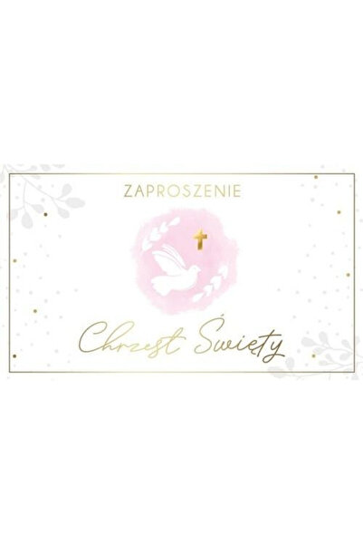 OEM Invitații de botez stil Armin, premium, aurite, 10 bucăți cu plicuri