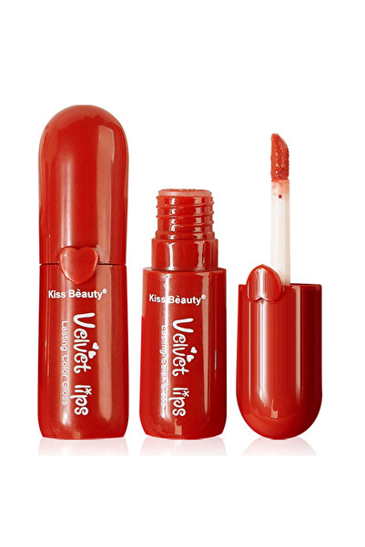 La meila KISS BEAUTY ΜΑΚΡΑΣ ΔΙΑΡΚΕΙΑΣ ΛΙΠ ΓΚΛΟΣ ΣΕ ΚΟΚΚΙΝΗ ΣΥΣΚΕΥΑΣΙΑ 4ML - χ...