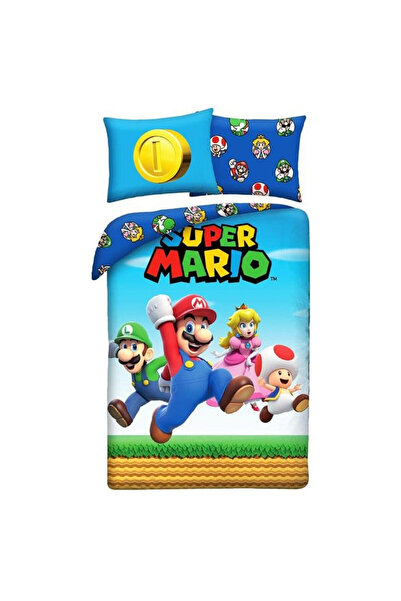 OEM Lenjerie de pat Super Mario Ver. 5 140x200 cm + pernă 70x90 cm