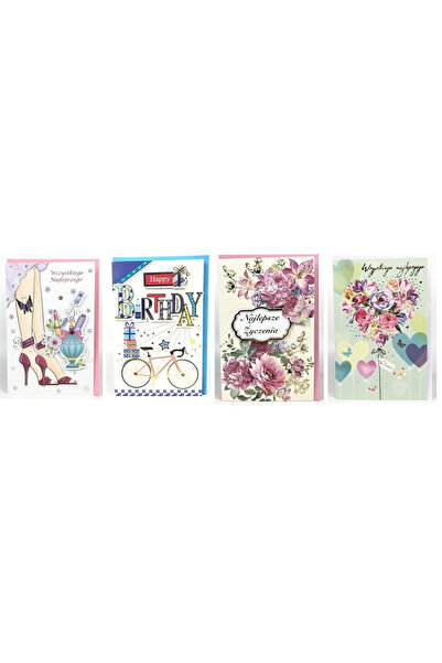 OEM Set 12 felicitari ocazionale Polkart SUPERLUX 2 MIX, 4 modele x 3, Multic...
