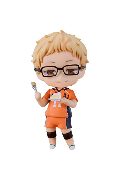 OEM Figurina Nendoroid Kei Tsukishima, Haikyu!!, 10 cm, multicolor, set cu ac...