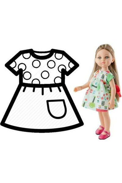 OEM Salopetă pentru păpușa Paola Reina 32 cm, originală din Spania