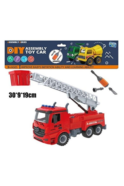 OEM Merkpol Set DIY mașină de pompieri de asamblat cu scară