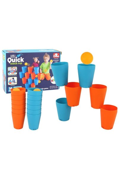 OEM Joc Senzorial Creativ Cupe 3 în 1 Leantoys - Puzzle din 16 piese