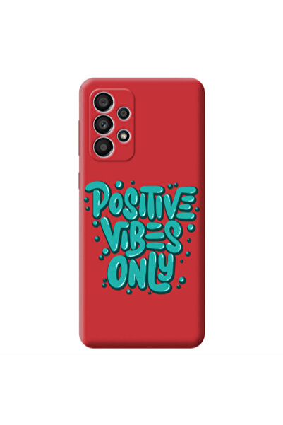 Other Samsung A33 Positive Vibes Only Red Colored Silicone TPU Θήκη