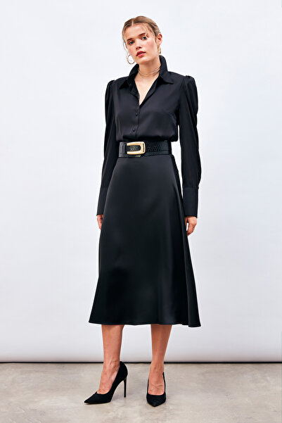 Sateen 1156-4006 MİDİ ETEK