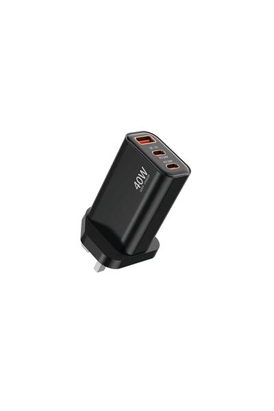 Tradeo 40W Fast Wall Charger with 2 USB-C & 1 USB Port, PD/QC Fast Charging A...