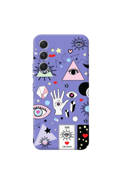 Other Samsung A56 Pyramid eyes Purple Colored Silicone TPU Θήκη