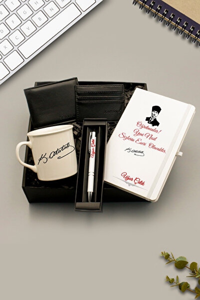 As Gift Öğretmenler Gününe Özel Atatürk Tasarımlı Kişiye Özel Beyaz Defter & ...