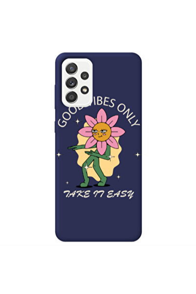 Other Samsung A13 4G Good Vibes Only Dark blue Colored Silicone TPU Θήκη
