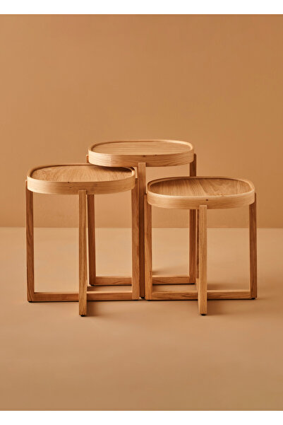 Bella Maison Stella Zigon Sehpa Naturel (42x42 cm)