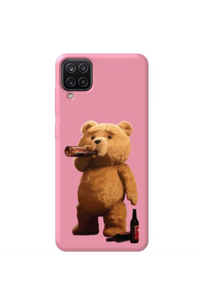 Other Samsung A12 Beer Time Pink Colored Silicone TPU Θήκη