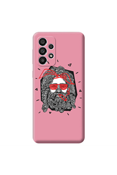 Other Samsung A33 Cool glasses Pink Colored Silicone TPU Θήκη