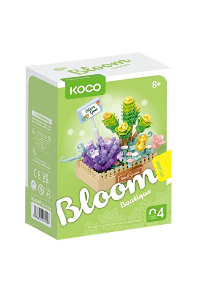 OEM Set de constructie KOCO, 232 elemente, suculente colorate, donica, verde