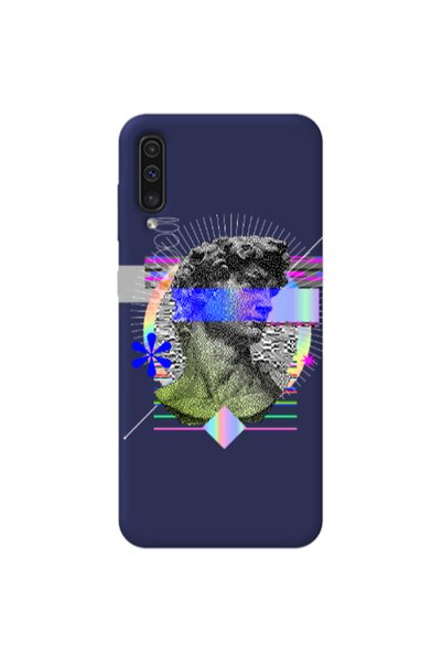 Other Samsung A70 Statue pixels Dark blue Colored Silicone TPU Θήκη