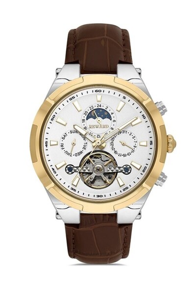 Reward Rd33013M Leather Cord Automatic Men Wrist Watch