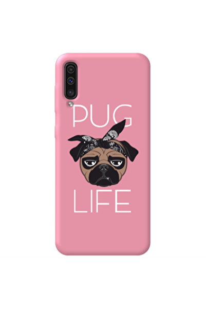 Other Samsung A70 Pug Life Pink Colored Silicone TPU Θήκη