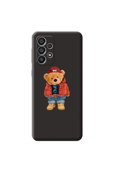 Other Samsung A53 Bear in a hat Black Colored Silicone TPU Θήκη