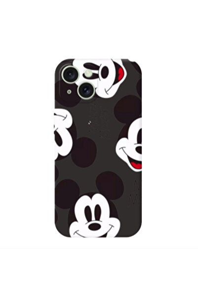 Other Apple iPhone 15 Mickey Mouse Black Colored Silicone TPU Θήκη