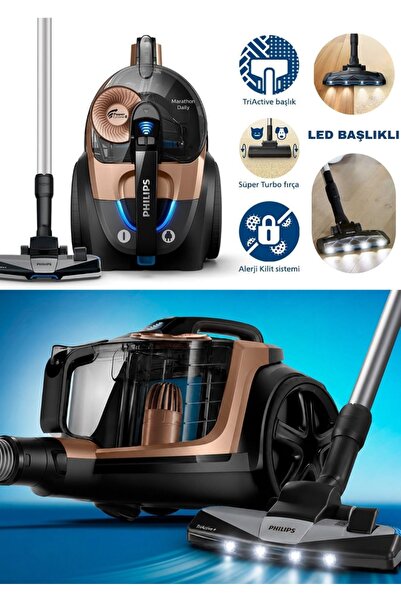 Philips Elvt Yeni Seri LED BAŞLIKLI Toz Torbasız Elektrikli Süpürge 900 Watt ...
