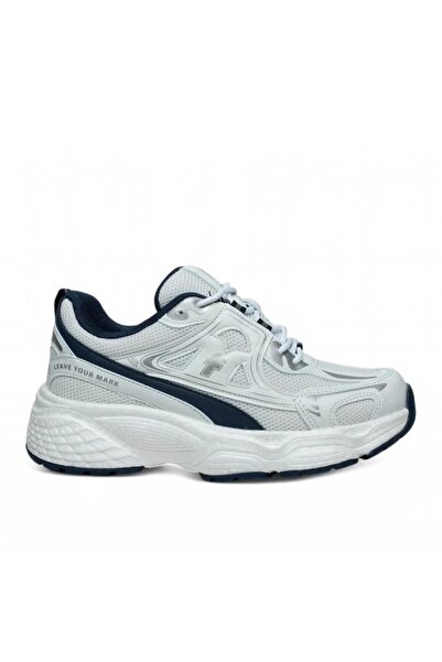 Marka Sesi 329 Beige Navy Blue Women's Sneakers