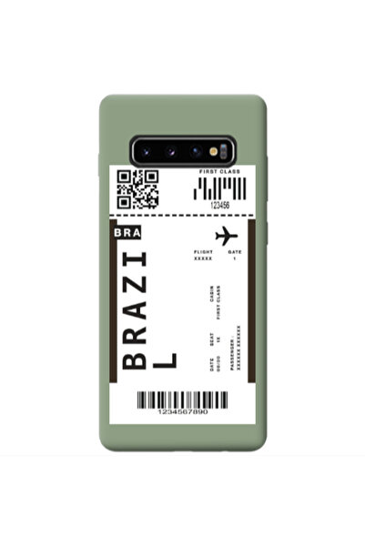 Other Samsung S10 Brazil BRA Light Green Colored Silicone TPU Θήκη