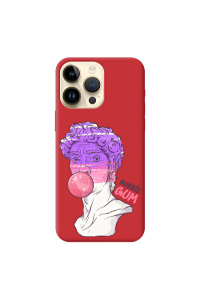 Other Apple iPhone 13 Pro Max Pin Bubble Red Colored Silicone TPU Θήκη