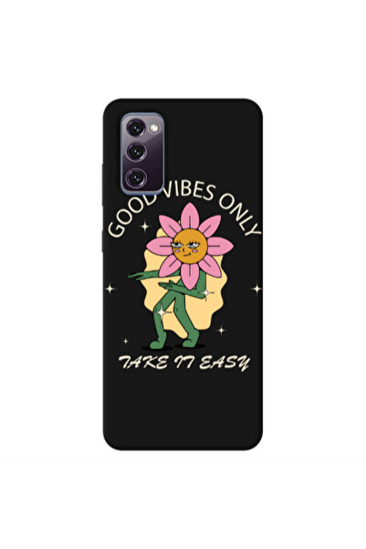 Other Samsung S20 FE Good Vibes Only Black Colored Silicone TPU Θήκη