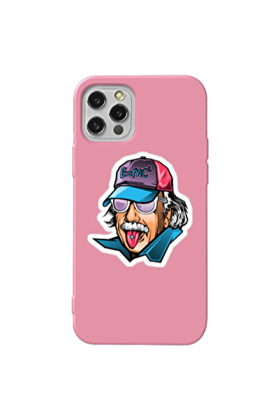 Other Apple iPhone 12 Pro Max Einstein Pink Colored Silicone TPU Θήκη