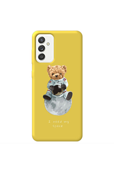Other Samsung M13 Bear in space Yellow Colored Silicone TPU Θήκη
