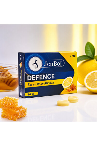 Jenbol Defence Bal + Limon Aromalı Pastil Ferahlatıcı Şeker 24'lü – Bal, Limo...