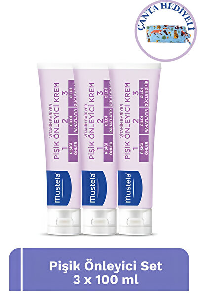 Mustela Pişik Önleyici Doğal Kökenli Bakım Kremi 3’lü Set 100 ml x 3 Çanta he...