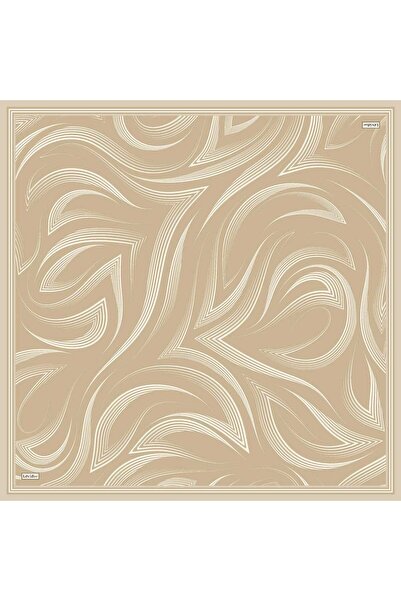 Levidor Gold Soft Wave Patterned Twill Silk Scarf