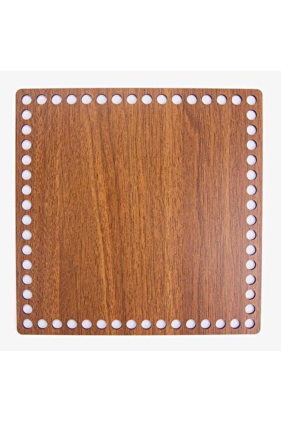 CraftMaxi قاعدة خشبية مربعة من خشب الجوز - 20×20 سم