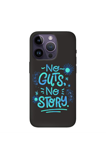 Other Apple iPhone 14 Pro Max No guts no story Black Colored Silicone TPU Θήκη