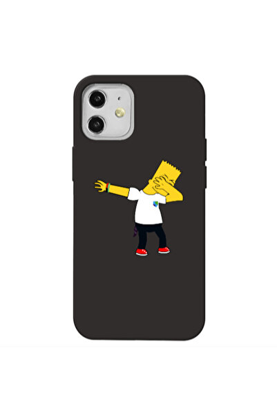 Other Apple iPhone 12 Simpsons2 Black Colored Silicone TPU Θήκη