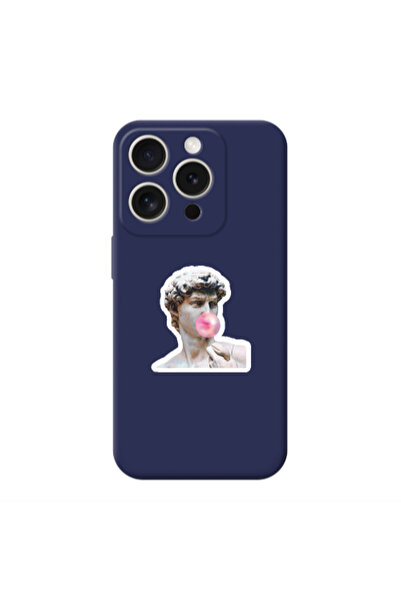 Other Apple iPhone 15 Pro Max Bubble Dark blue Colored Silicone TPU Θήκη