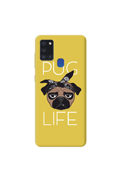 Other Samsung A21S Pug Life Yellow Colored Silicone TPU Θήκη