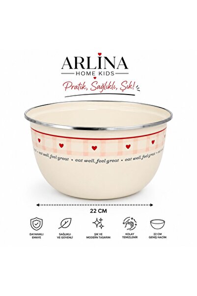 Arlina Home Kids Emaye 22 Cm Karıştırma Kabı