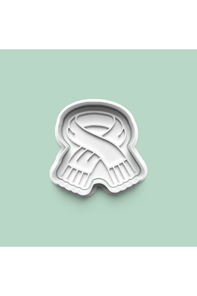 AKTASTORE Winter Scarf Themed Cookie Mold and Sugar Paste Mold 0975-3