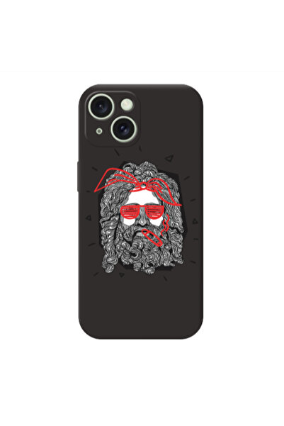 Other Apple iPhone 15 Plus Cool glasses Black Colored Silicone TPU Θήκη