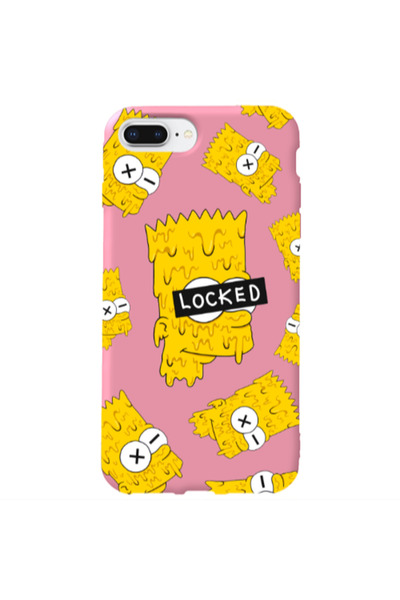 Other Apple iPhone 7 Plus Bart Simpson Pink Colored Silicone TPU Θήκη