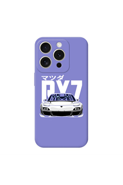 Other Apple Iphone 16 Pro Max Car Rx7 Purple Colored Silicone TPU Θήκη
