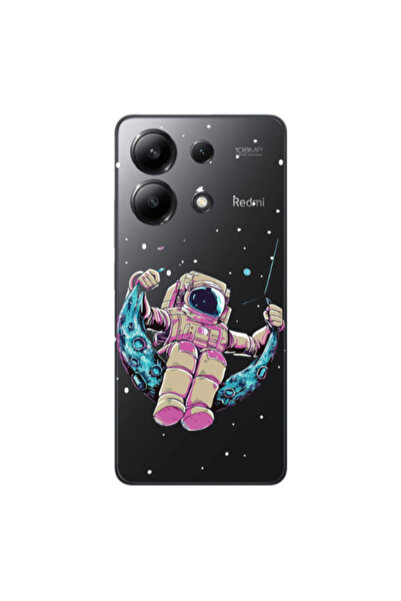 Other Xiaomi Redmi Note 13 4G Astronaut swinging on the moon Transparent Sili...