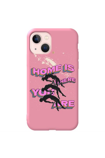 Other Apple iPhone 13 Home Is Where Pink Colored Silicone TPU Θήκη